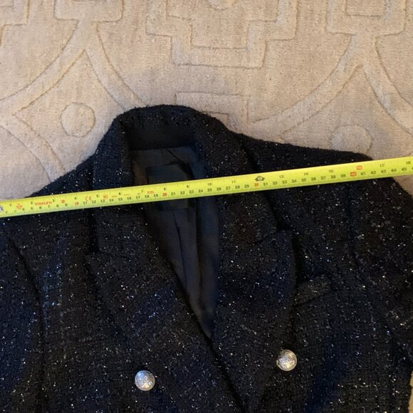 Dynamite Paloma Double Breast Blazer - Sparkling Black - Balmain Style - Picture 10 of 15